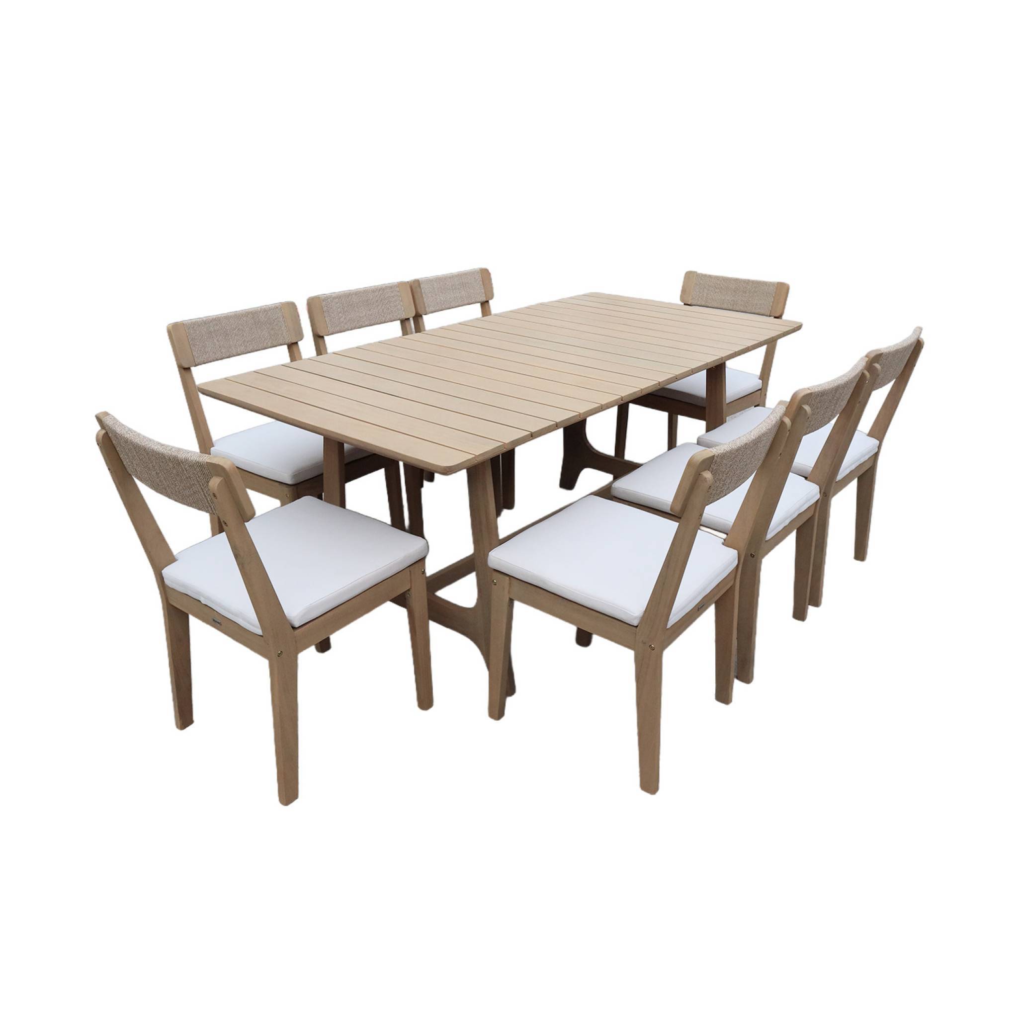 sweeek - Table de jardin bois d'acacia naturel 8 places - Aroha | sweeek - Image 5