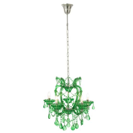 J-Line - Lustre en Verre "Antique" 57cm Vert Émeraude - Image 2