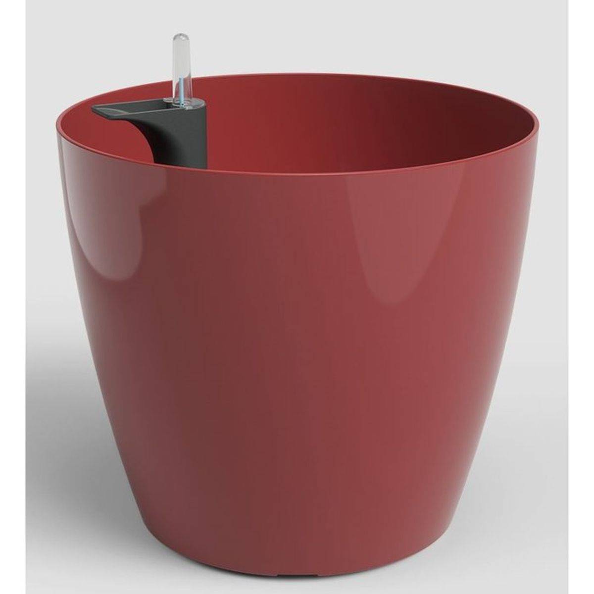 Artevasi - Pot de fleurs auto-arrosant San Remo Ø 36 x H 33,5 cm, plastique brillant rouge foncé, protection anti-UV - ARTEVASI - Imagen 1