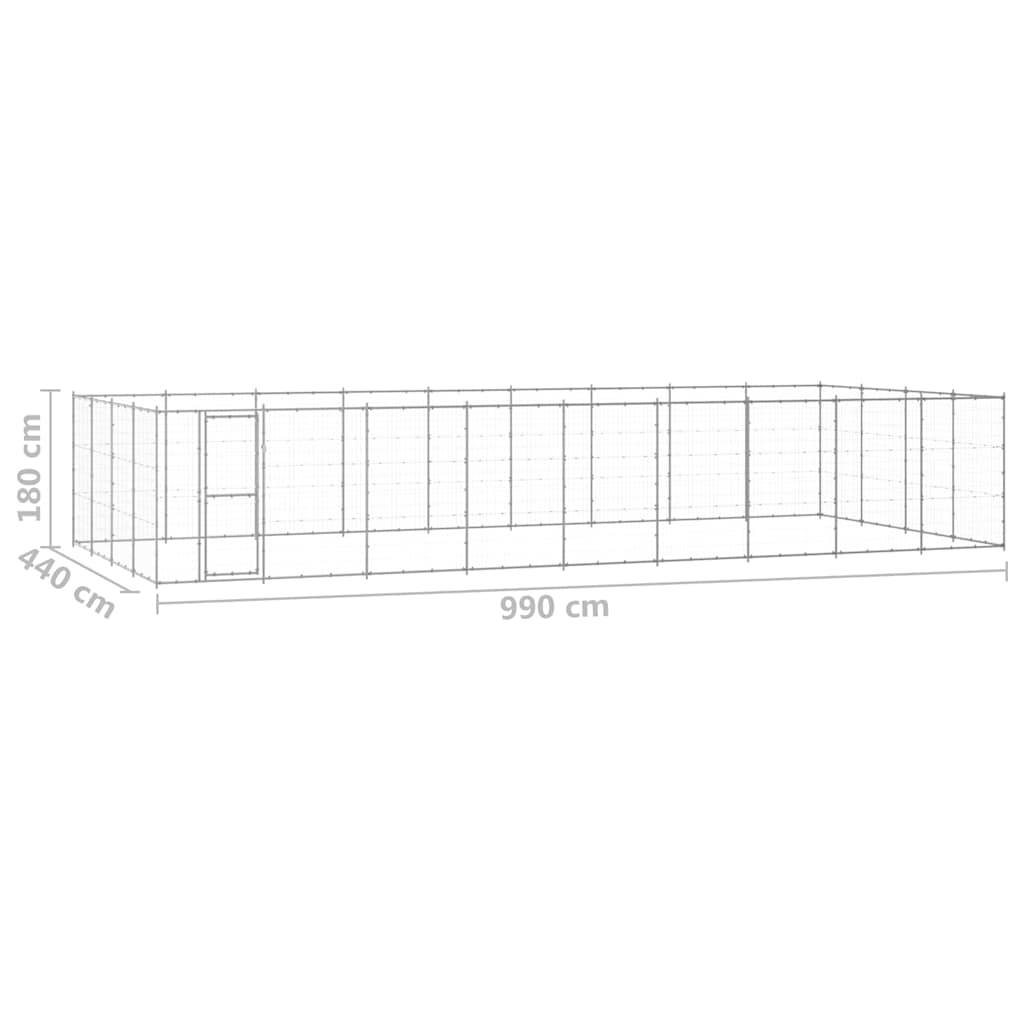 Vidaxl - Chenil extérieur Acier galvanisé 43,56 m² vidaXL 3082321 - Imagen 3