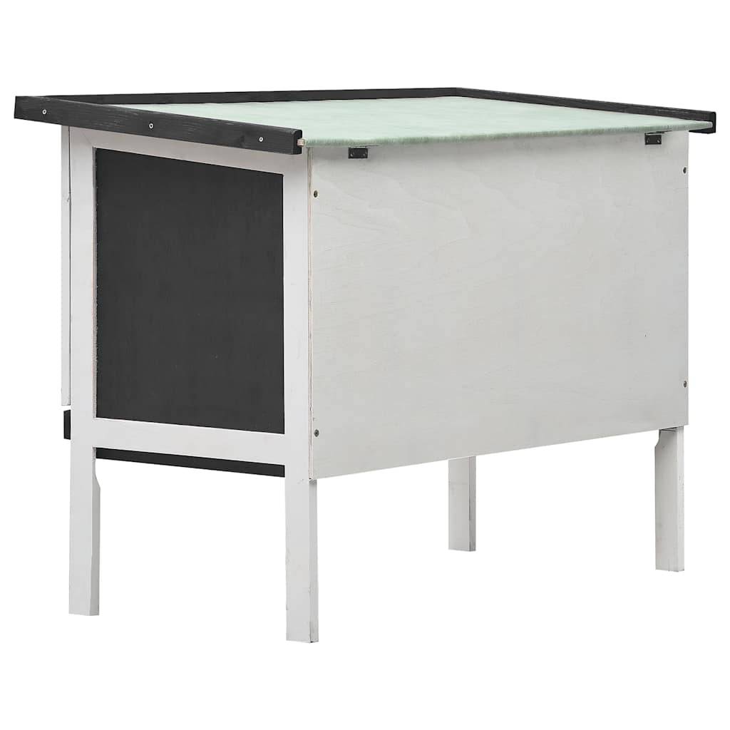 Vidaxl - Clapier d'extérieur 1 niveau Gris Bois vidaXL 170828 - Imagen 2