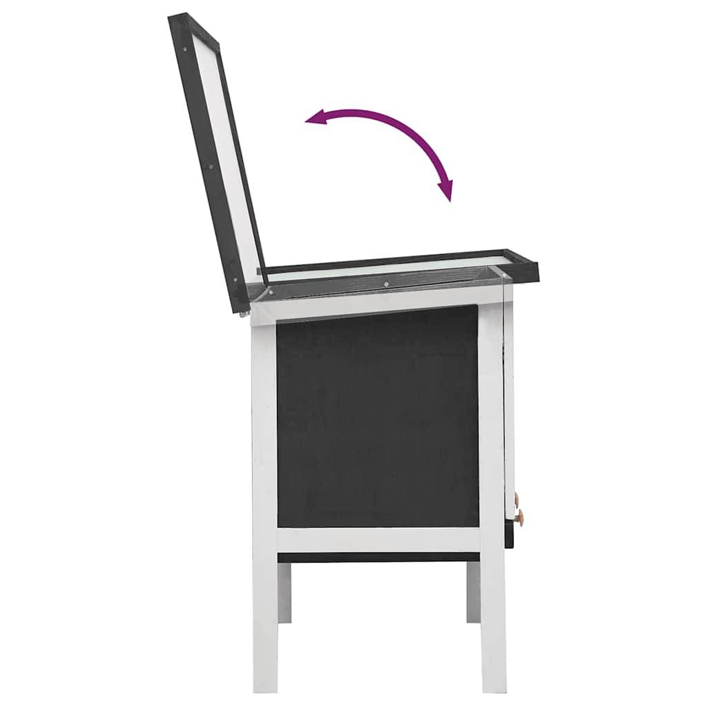 Vidaxl - Clapier d'extérieur 1 niveau Gris Bois vidaXL 170828 - Imagen 3