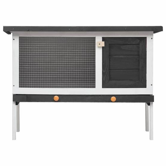 Vidaxl - Clapier d'extérieur 1 niveau Gris Bois vidaXL 170828 - Imagen 4