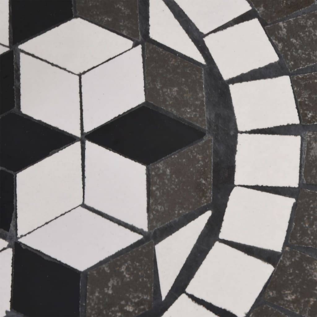 Vidaxl - Base de parasol noir et blanc rond 12 kg vidaXL 362223 - Image 2