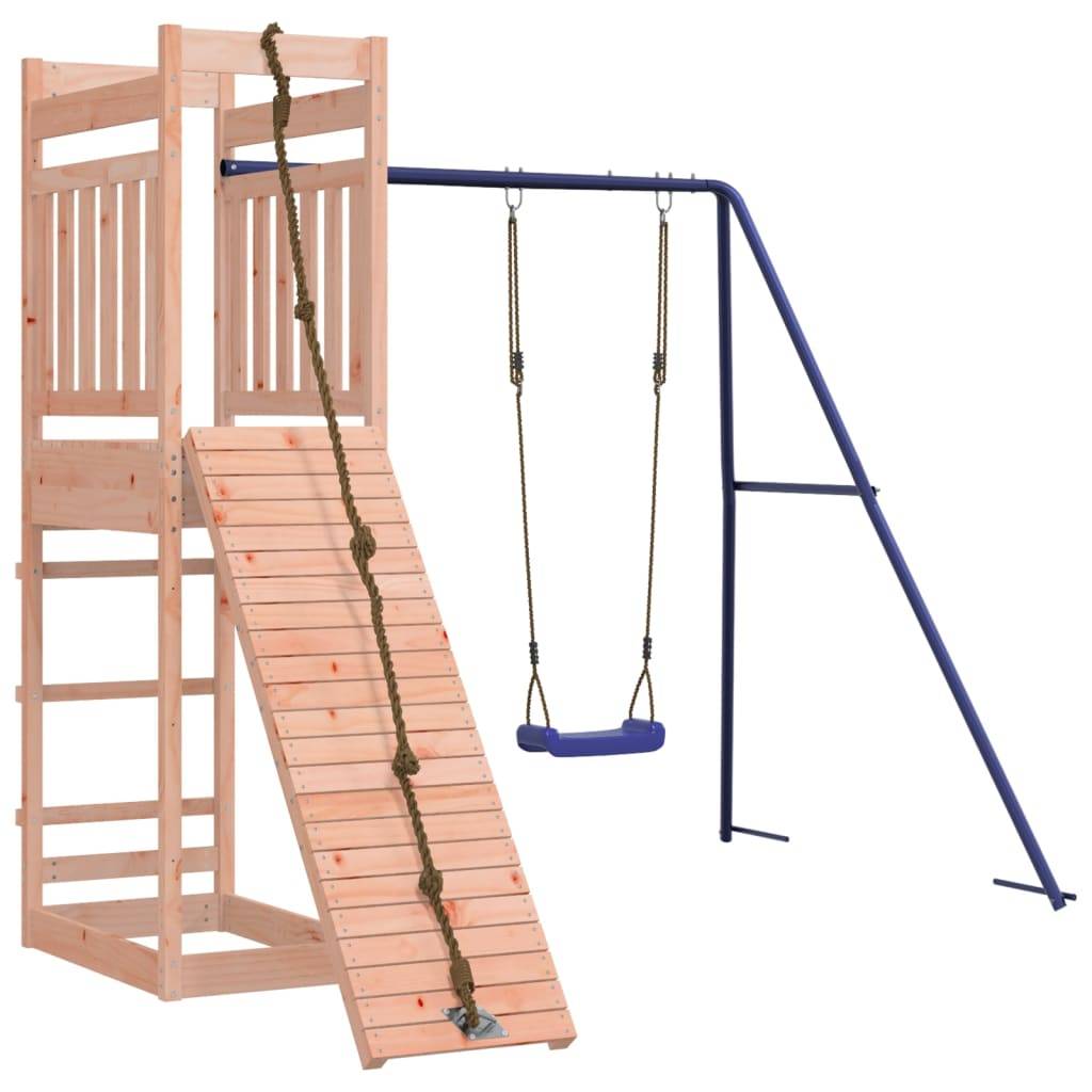 Helloshop26 - Aire de jeux d'extérieur balançoires toboggan portiques robuste jeux jardin 243 x 256 x 207 cm bois massif de douglas - Imagen 3