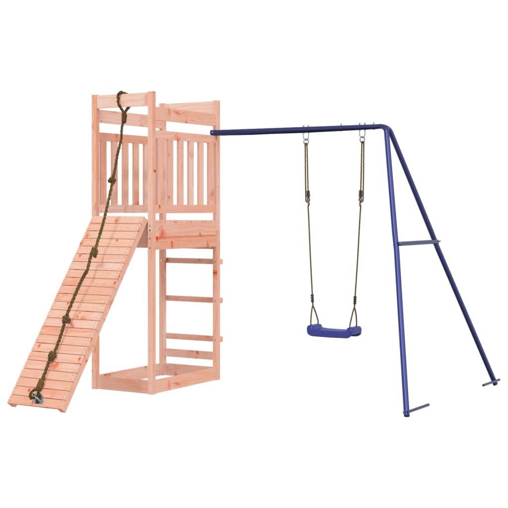 Helloshop26 - Aire de jeux d'extérieur balançoires toboggan portiques robuste jeux jardin 243 x 256 x 207 cm bois massif de douglas - Imagen 1