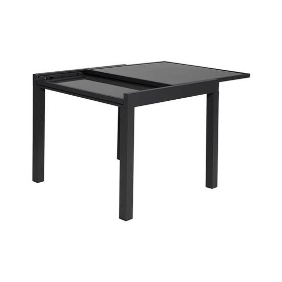 Happy Garden - Salon de jardin LAMPEDUSA extensible en textilène gris 8 places - aluminium anthracite - HAPPY GARDEN - Imagen 5