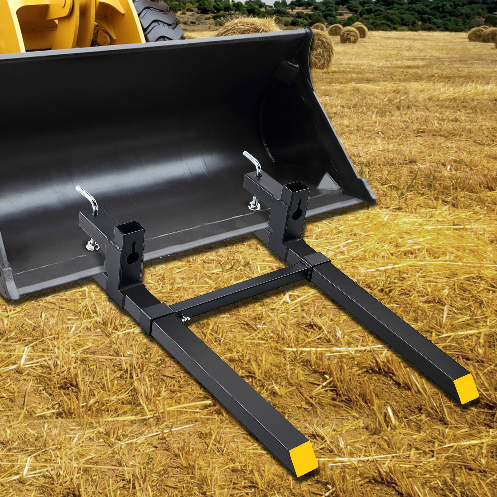 VEVOR Pinces sur fourches palette, charge 907 kg, longueur 109 cm. Pour tracteur, godet. - Image 8