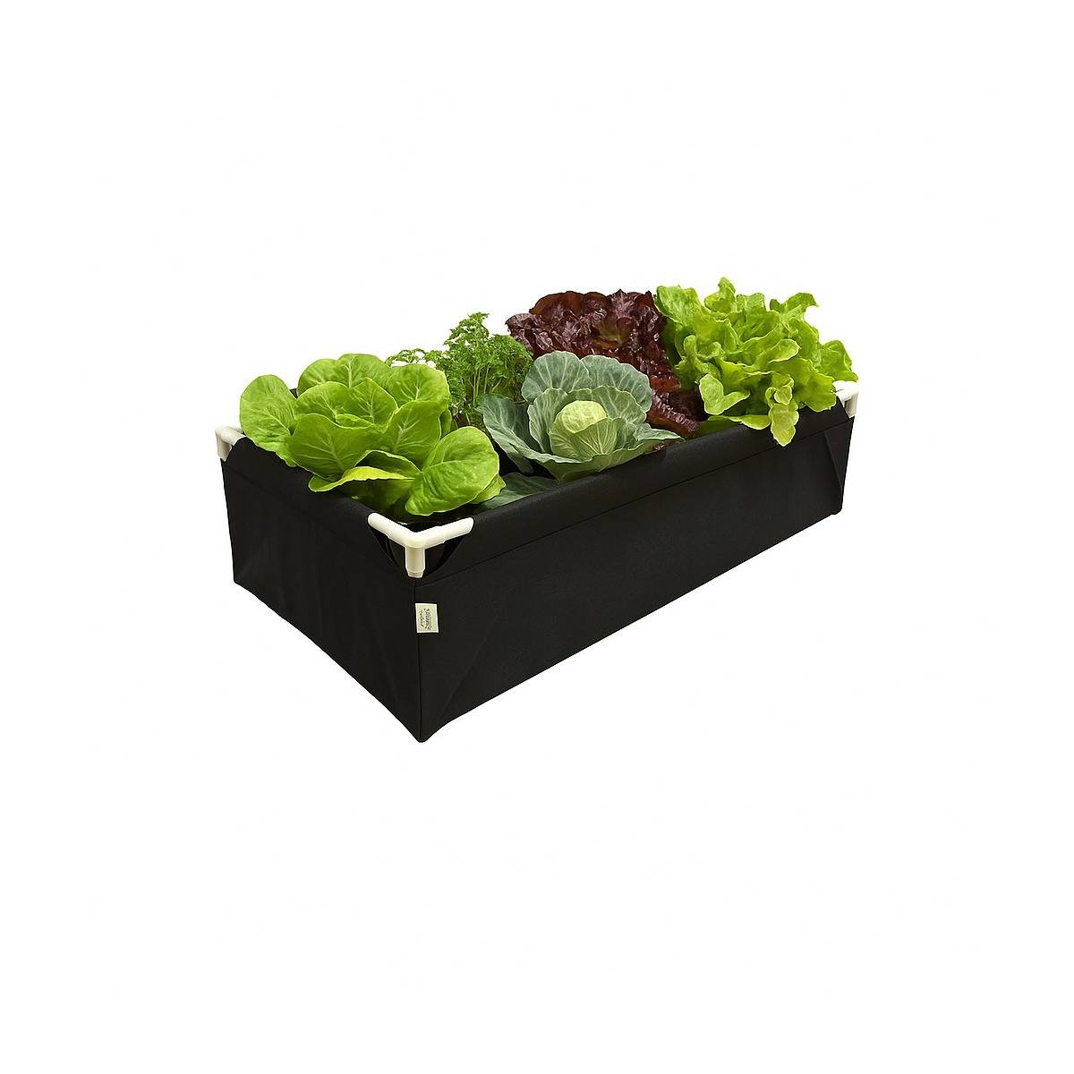 Jardinière en feutre géotextile noir GREENCUBE -  Bac de 122x61x46cm - Tube PVC Ø20