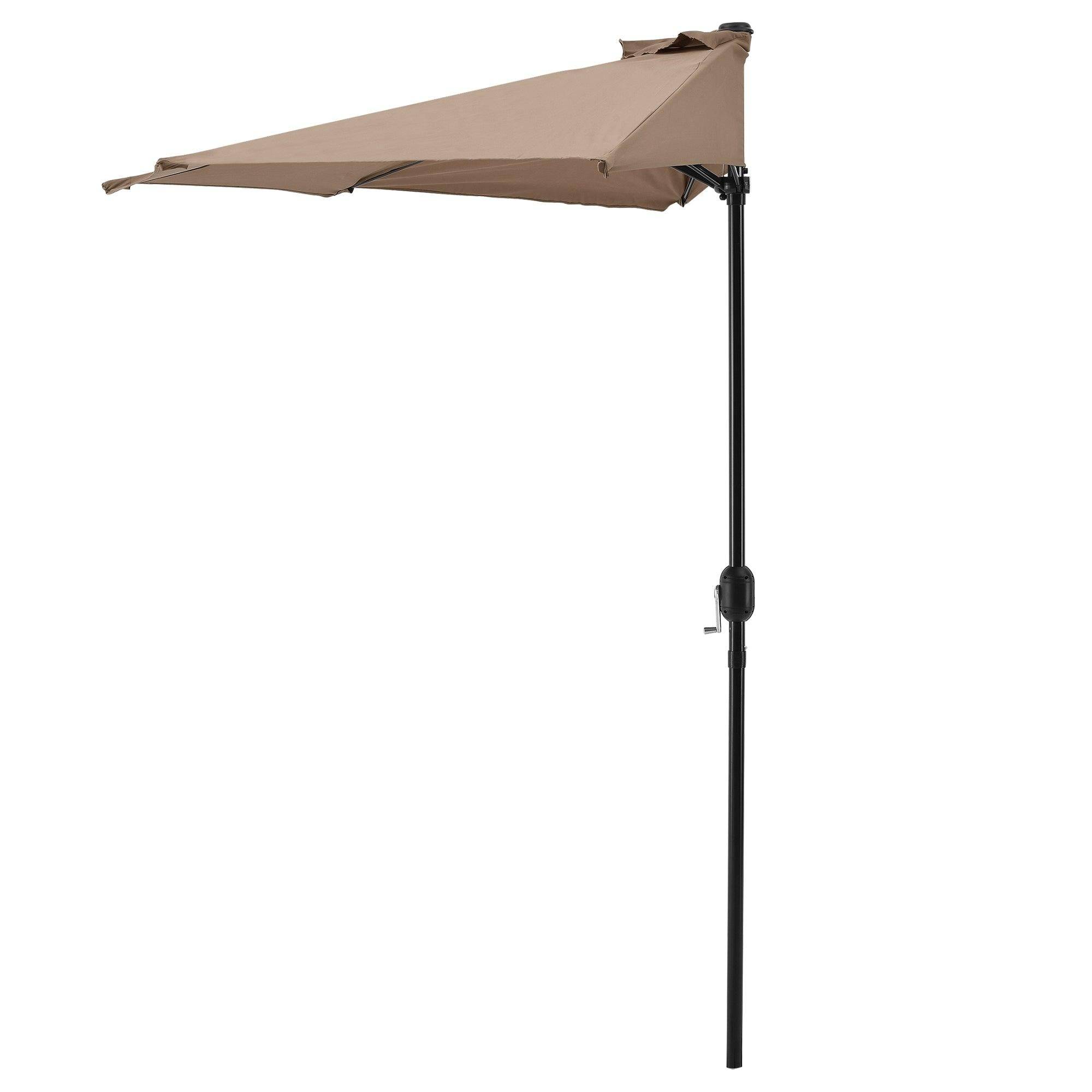 Helloshop26 - Demi-parasol sur terrasse sur balcon polyester 300cm x 150cm x 230 cm beige - Imagen 1