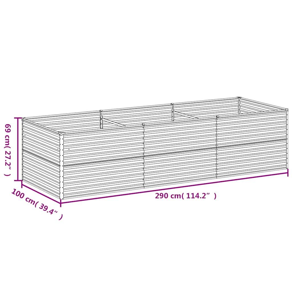 ComfortXL - Grand carré potager en acier Corten 290x100cm pour jardin potager – ComfortXL Outdoor Living - Image 7