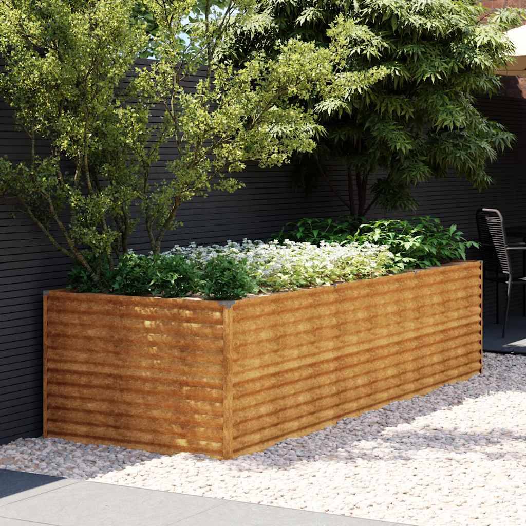 ComfortXL - Grand carré potager en acier Corten 290x100cm pour jardin potager – ComfortXL Outdoor Living - Image 1
