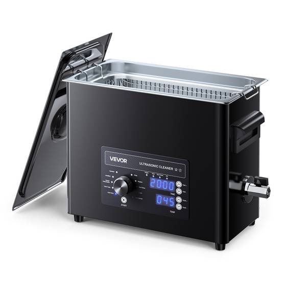 Vevor - VEVOR Nettoyeur à ultrasons 6 L, inox 304, 40 kHz, 3 transducteurs, panier et boule de nettoyage, minuterie et température réglables. - Image 1