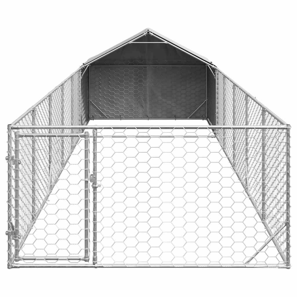 Chenil extérieur pour chien en acier galvanisé avec abri 8x2x1,5 m – ComfortXL Pet Living - Image 3