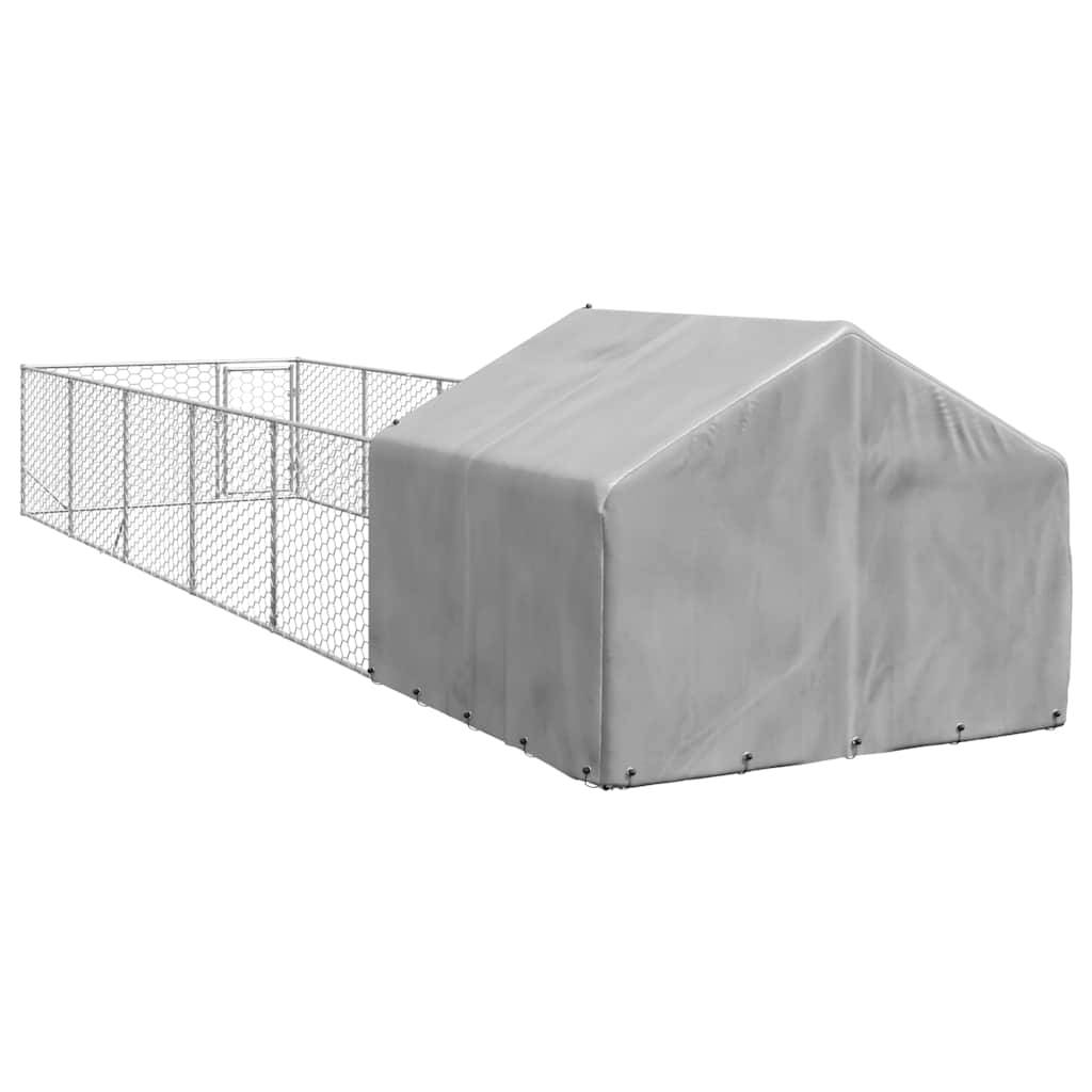 Chenil extérieur pour chien en acier galvanisé avec abri 8x2x1,5 m – ComfortXL Pet Living - Image 5