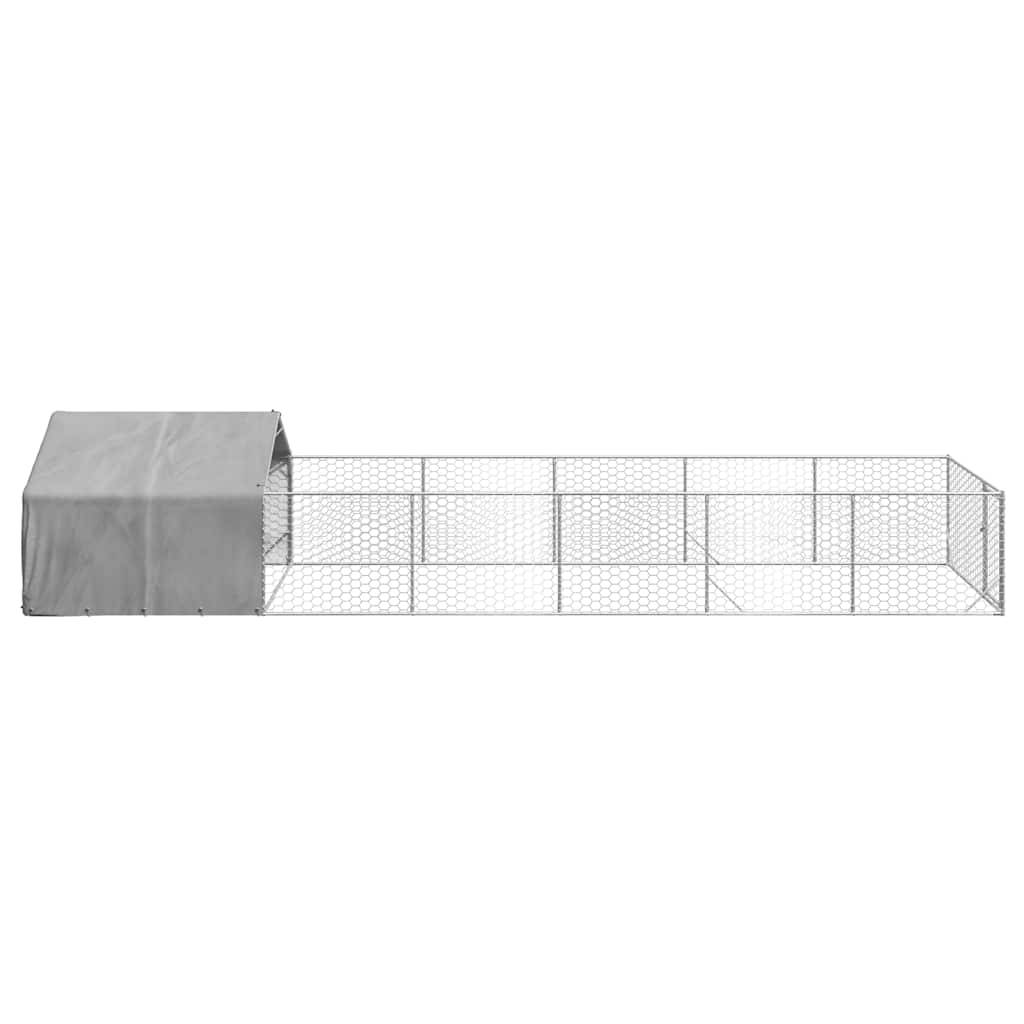 Chenil extérieur pour chien en acier galvanisé avec abri 8x2x1,5 m – ComfortXL Pet Living - Image 4