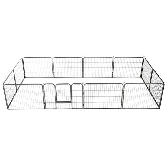 Vidaxl - Parc pour chiens 12 panneaux Acier 80 x 60 cm Noir vidaXL 170573 - Imagen 2
