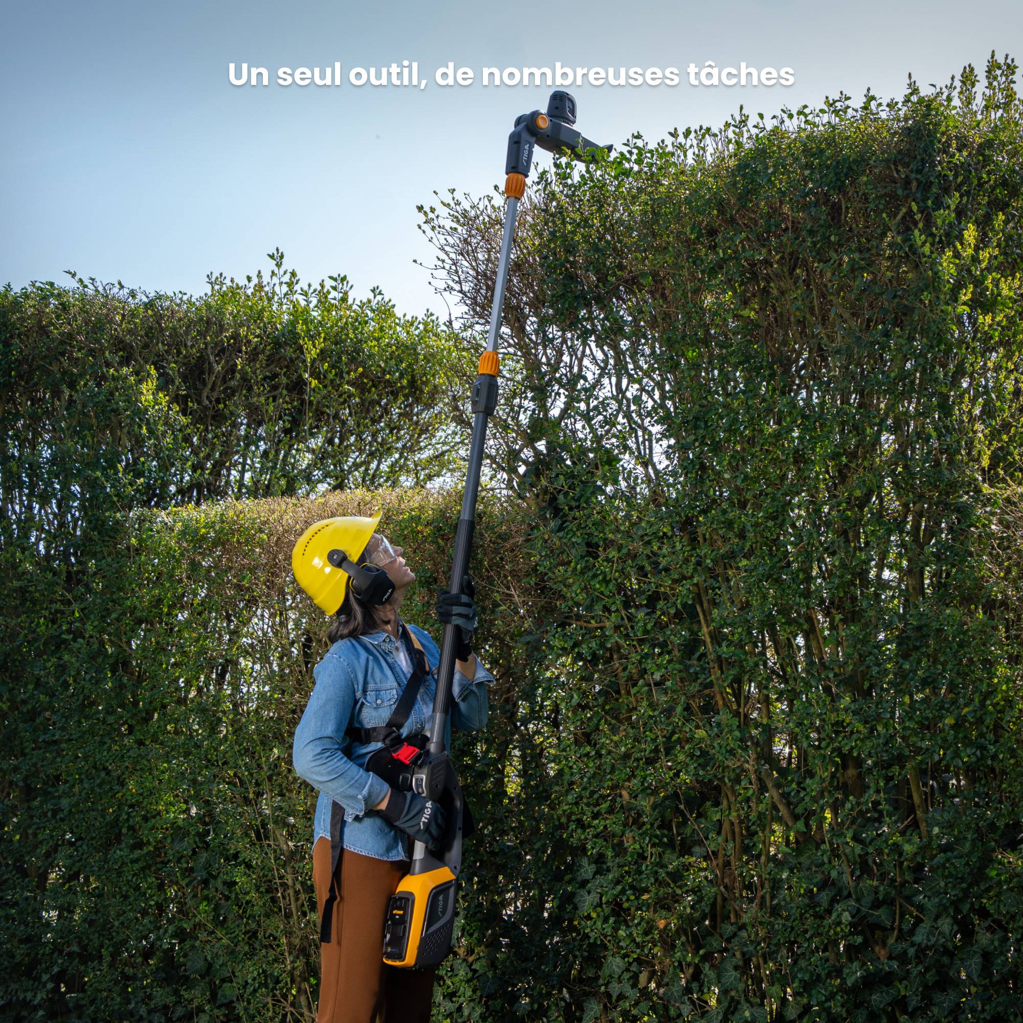 Stiga - Kit MT 500e, taille-haie et élagueur, lame 46 cm, guide-chaîne 25 cm, batterie incluse - STIGA - Image 2