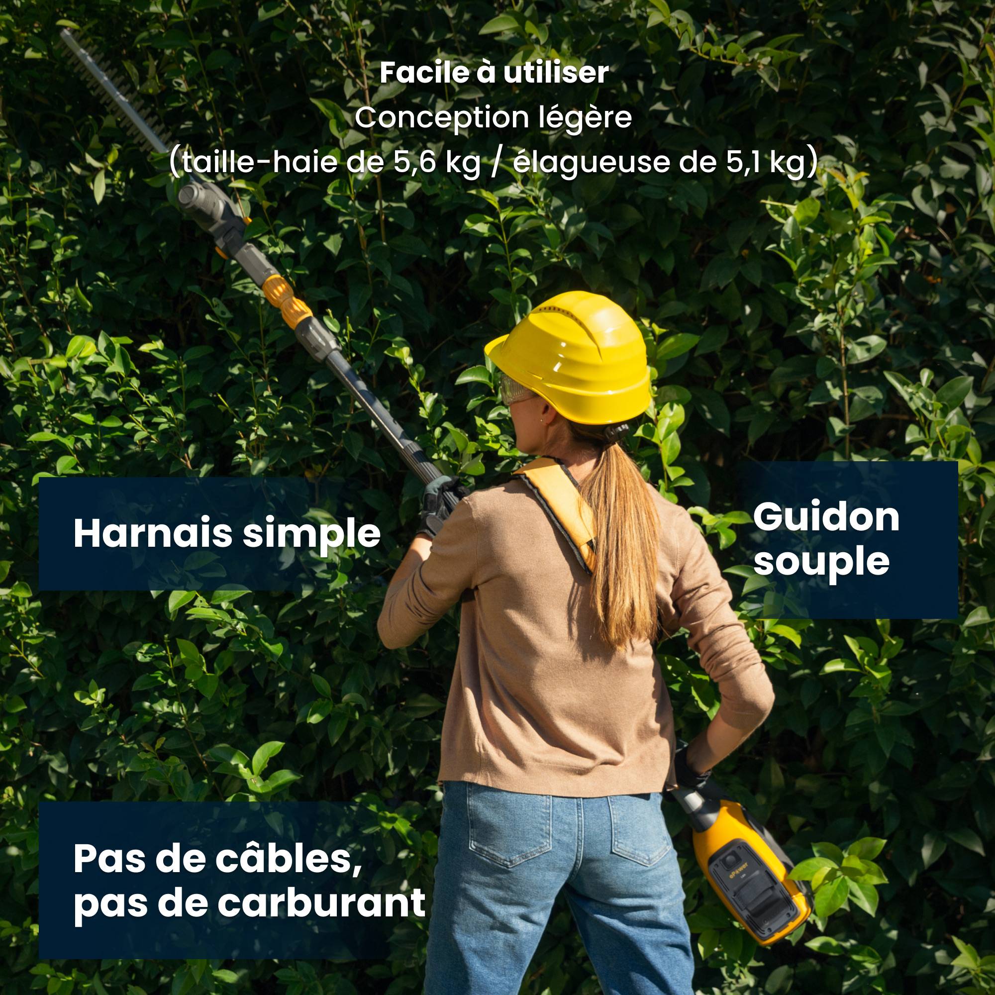 Stiga - Kit MT 500e, taille-haie et élagueur, lame 46 cm, guide-chaîne 25 cm, batterie incluse - STIGA - Image 6