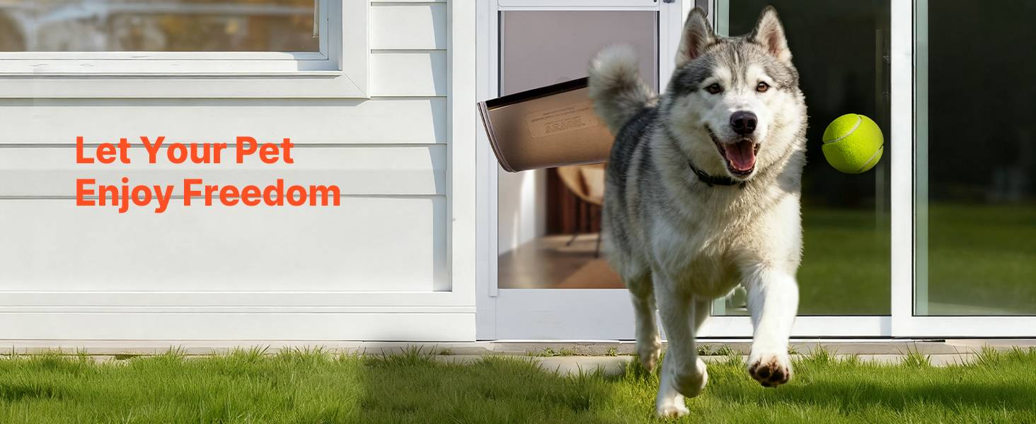 VEVOR Chatière pour Chien pour Porte Coulissante en Verre avec Rabat 346x600 mm - Image 9