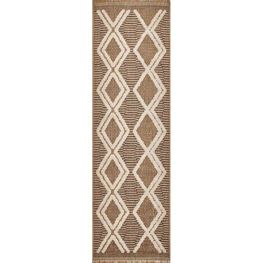 Jardindeco - Tapis intérieur extérieur aspect jute marron Tijuana 9048 230 x 160 cm - Imagen 4
