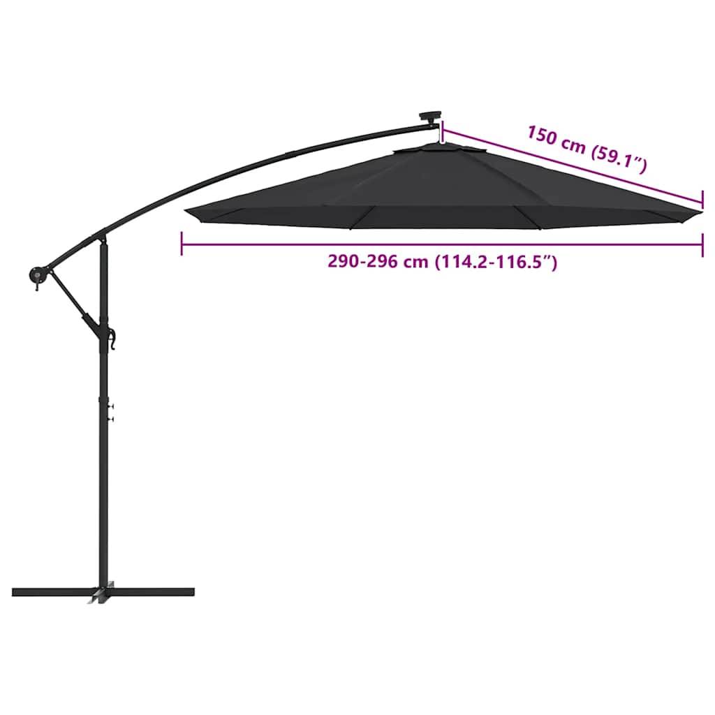 Vidaxl - Toile de Rechange pour Parasol Noir 300 cm vidaXL 313807 - Image 2