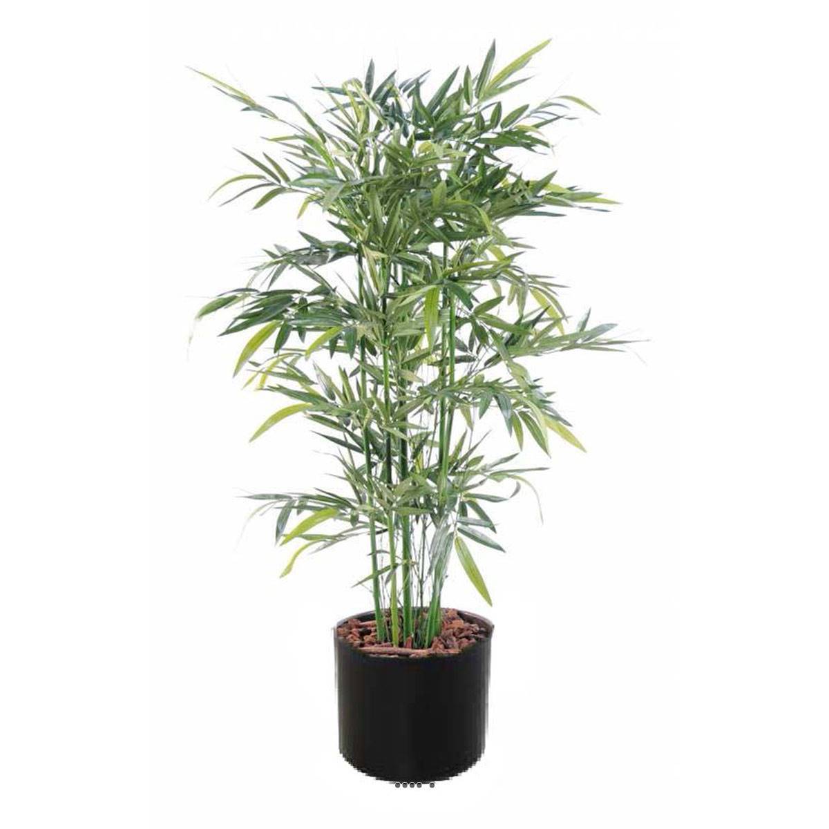 Artificielles - Bambou Artificiel cannes moyennes Vertes en pot feuillage tissu H 150 cm D 90 cm Vert - dimhaut: H 150 cm - couleur: Vert