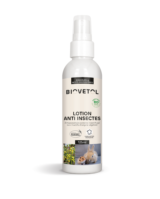 Biovetol - Lotion Anti-Insectes pour l'animal Bio rongeurs - 125ml - Image 1