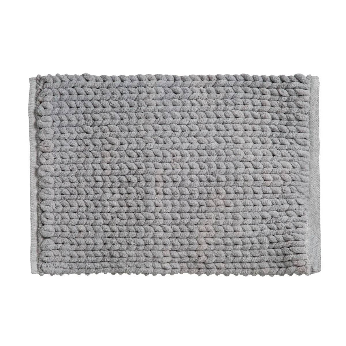 Tapis de Salle de Bain "Épais" 50x75cm Gris - Image 1