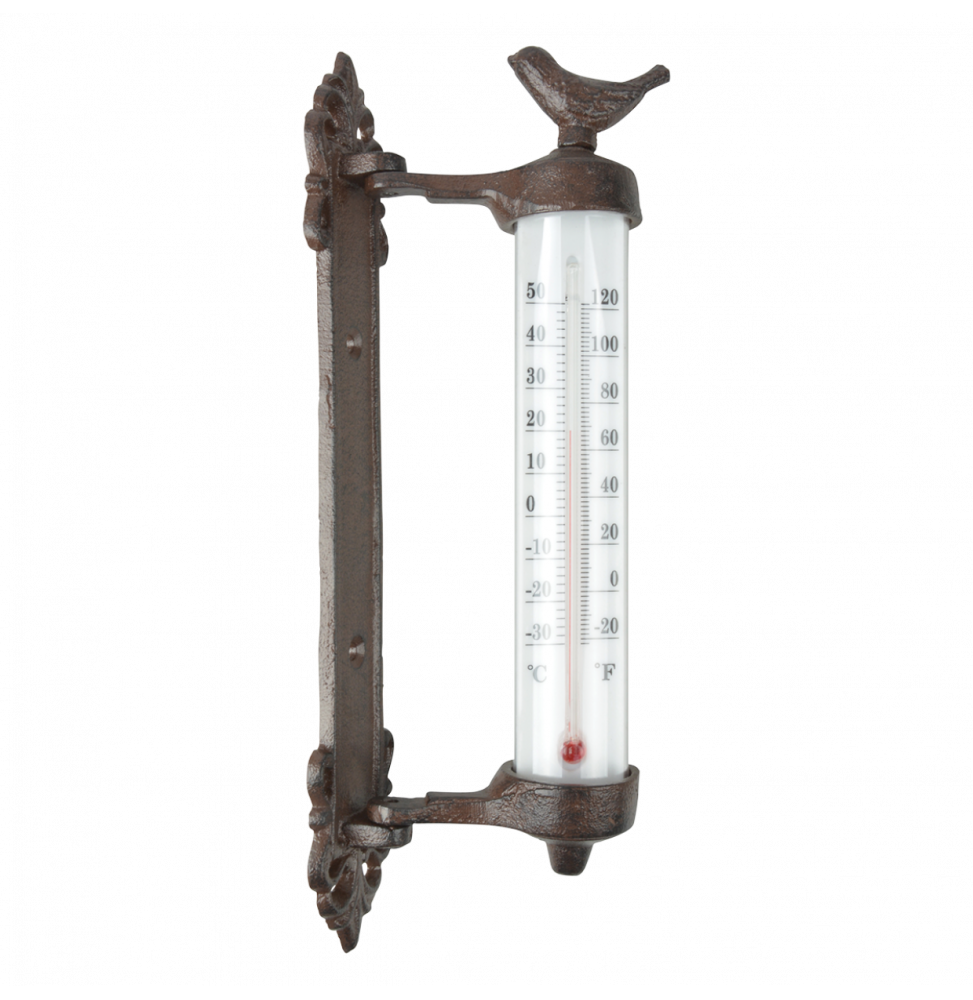 Thermomètre mural - L 9,4 x l 5,4 x H 27,3 cm - Oiseau - Image 1