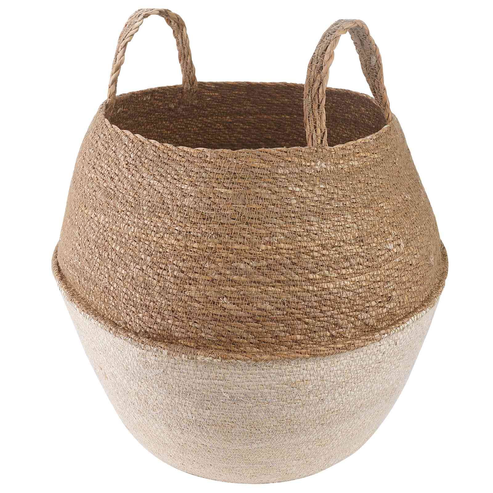 PANGIVO - Pot de plante herbe de mer blanc 32 x 32 x 32 cm - PANGIVO