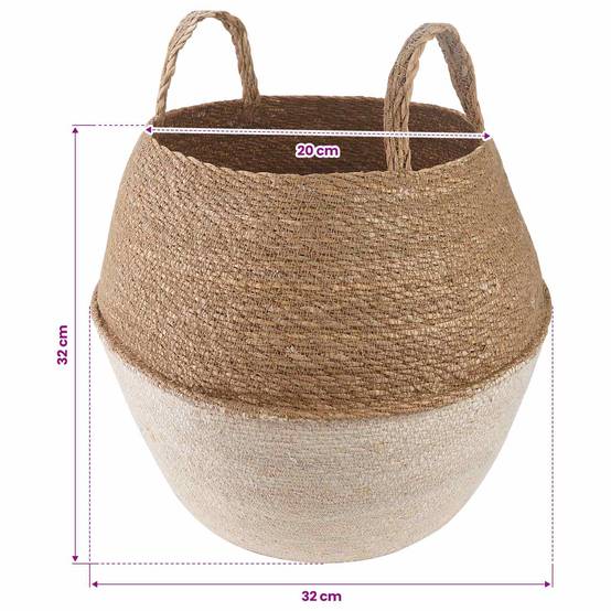 PANGIVO - Pot de plante herbe de mer blanc 32 x 32 x 32 cm - PANGIVO - Image 5