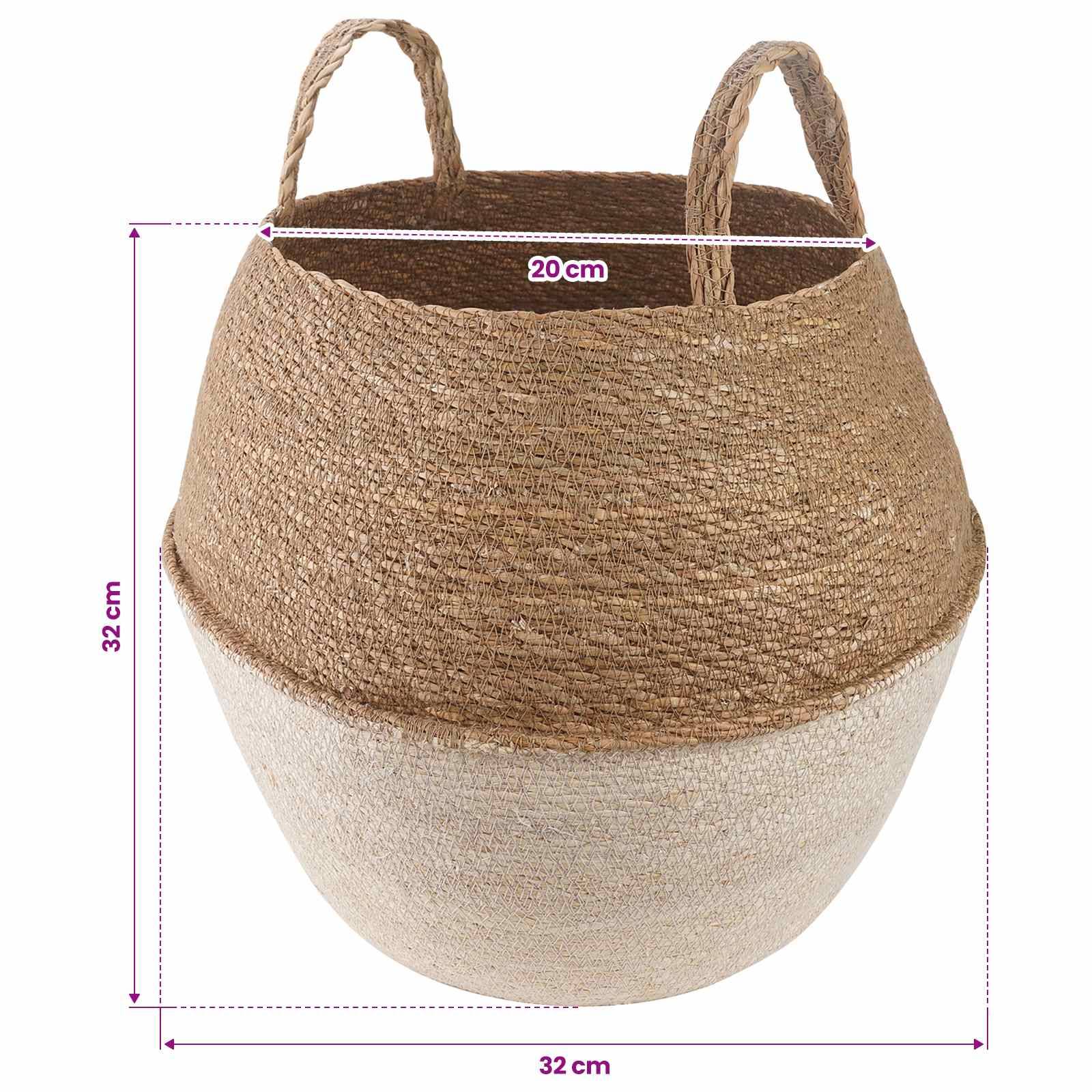 PANGIVO - Pot de plante herbe de mer blanc 32 x 32 x 32 cm - PANGIVO - Image 5