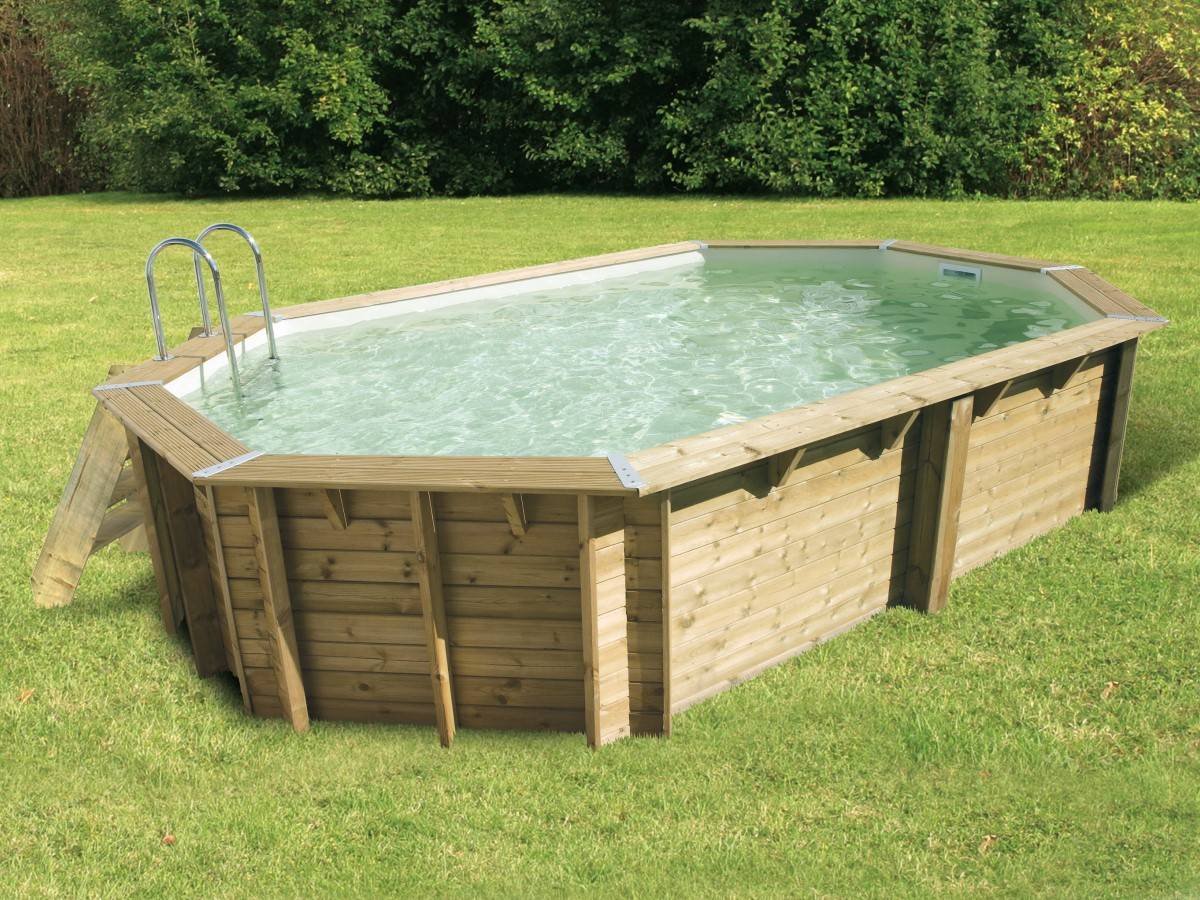 Ubbink - Piscine bois Océa 6,10 x 4,00 x 1,30 m - Liner beige - Ubbink - Imagen 6