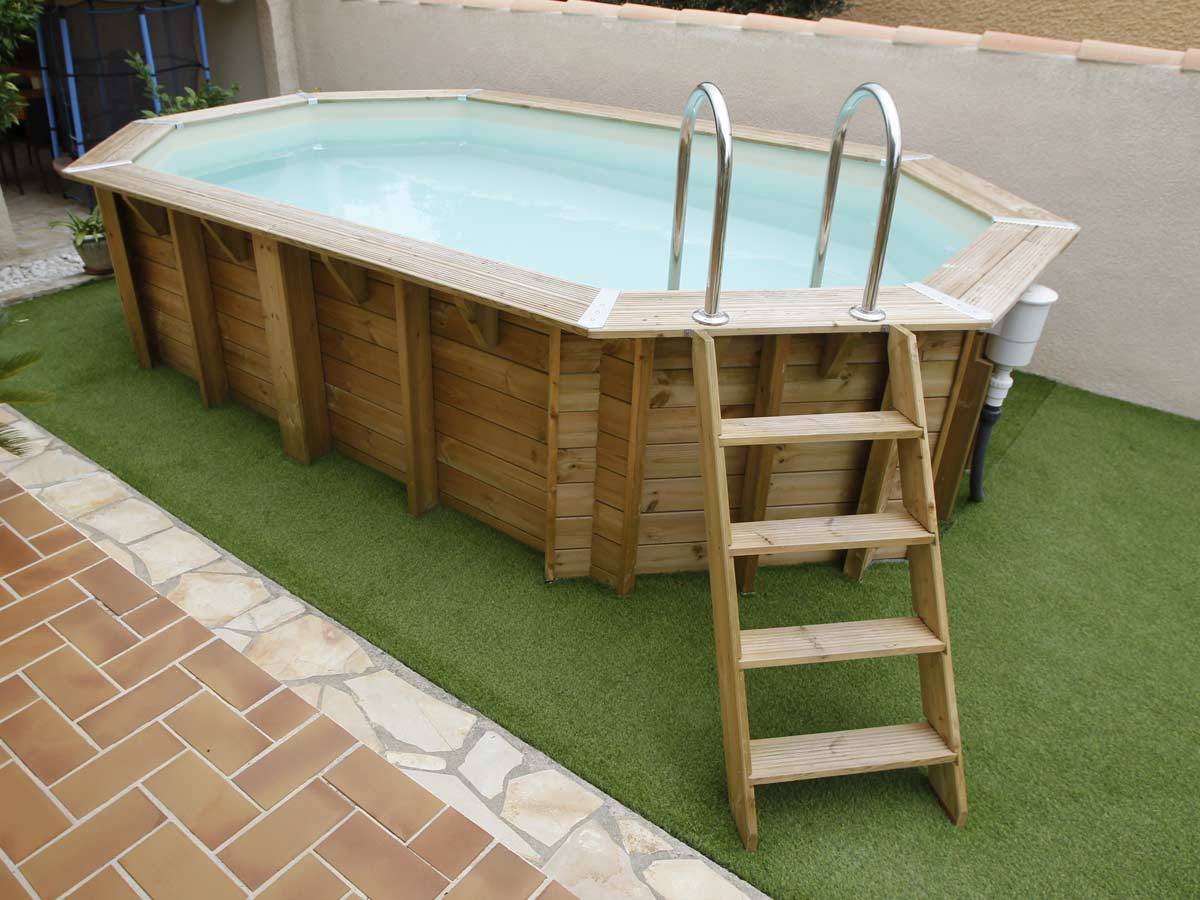 Ubbink - Piscine bois Océa 6,10 x 4,00 x 1,30 m - Liner beige - Ubbink - Imagen 5