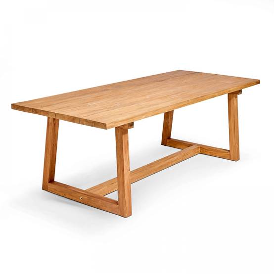 Oviala - Table de terrasse en teck massif recyclé 240 cm - Oviala - Imagen 1
