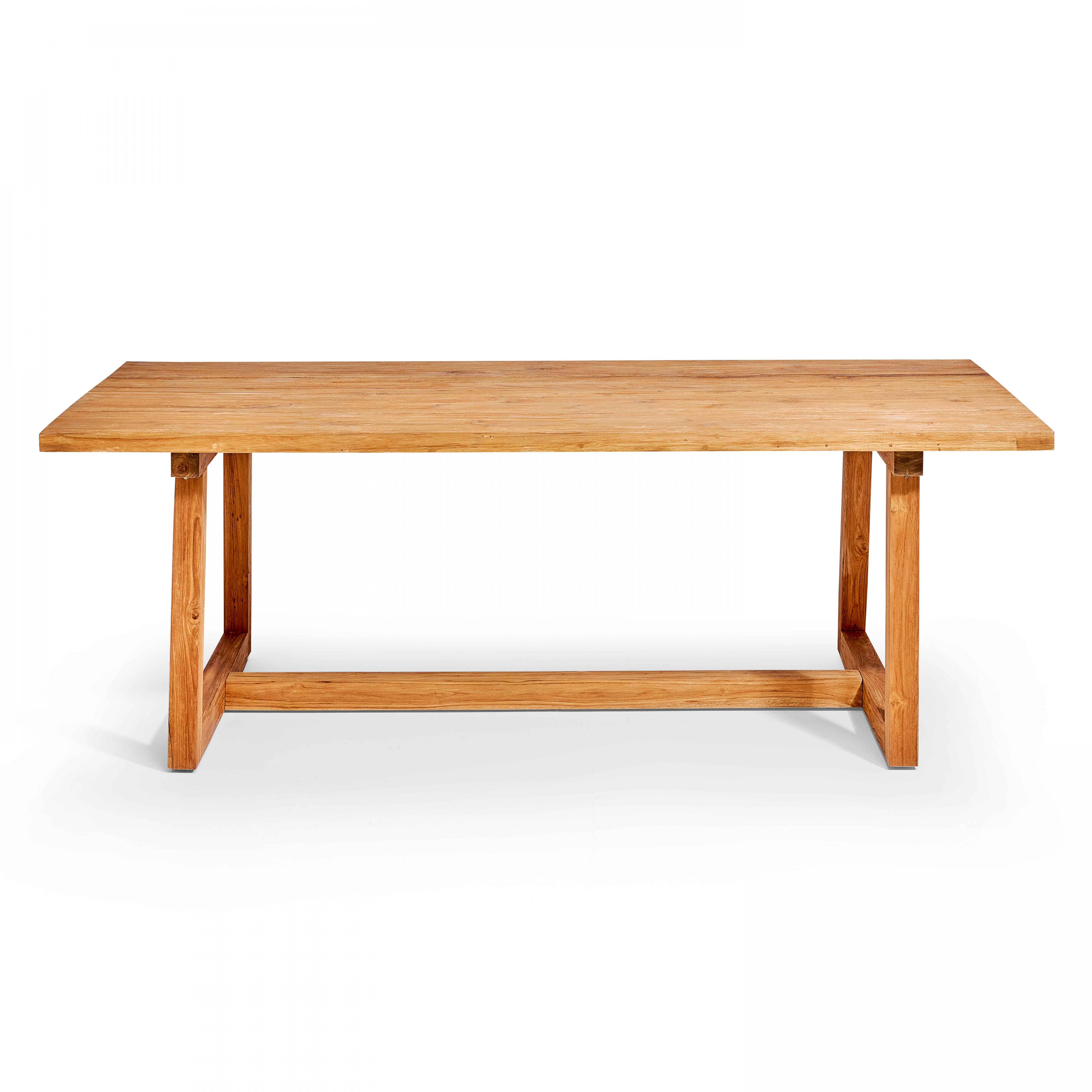 Oviala - Table de terrasse en teck massif recyclé 240 cm - Oviala - Imagen 3