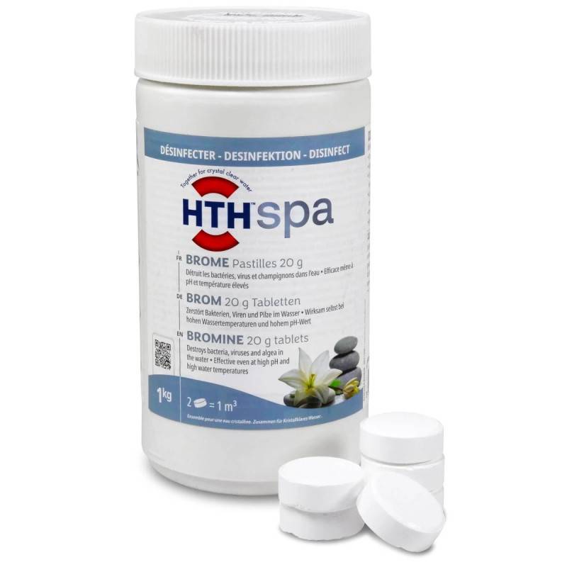 Brome HTH Spa désinfection régulière pastilles 20 g. - 1 kg - 1 kg - Imagen 1