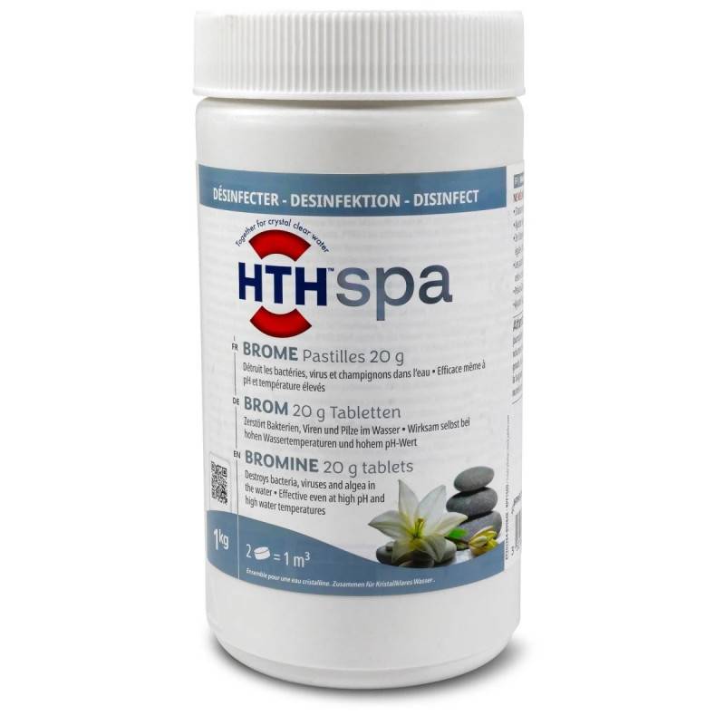 Brome HTH Spa désinfection régulière pastilles 20 g. - 1 kg - 1 kg - Imagen 3