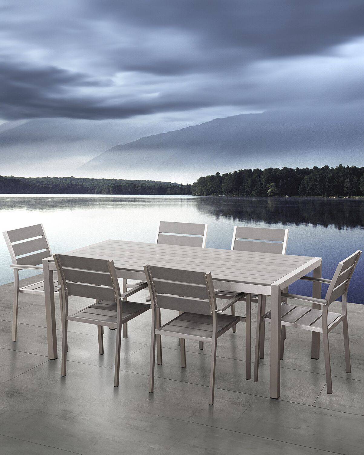 Beliani - Chaise de jardin Bois synthétique Gris VERNIO - Beliani - Imagen 1