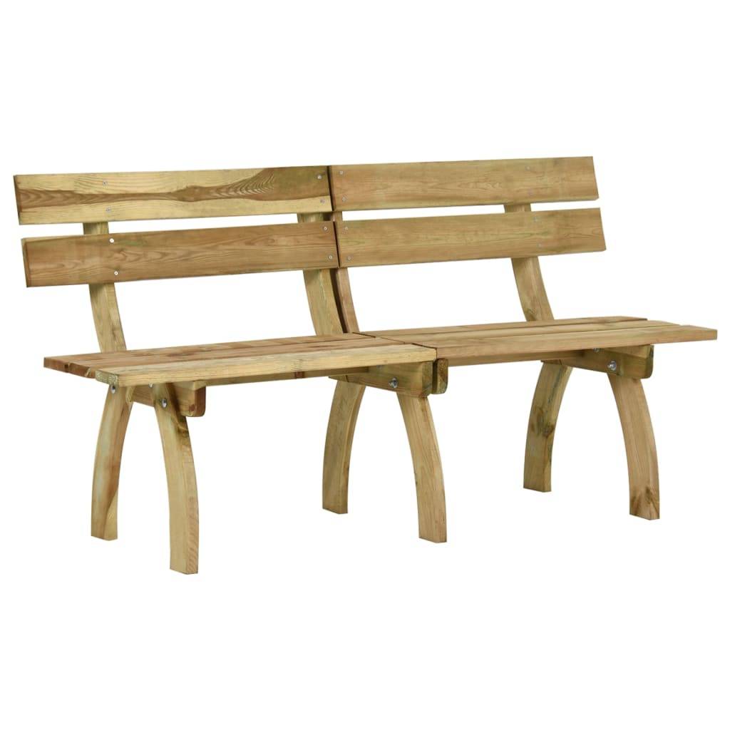 Helloshop26 - Banc de jardin meuble de patio d'extérieur terrasse 160 x 60 x 86 cm bois de pin imprégné - Imagen 1