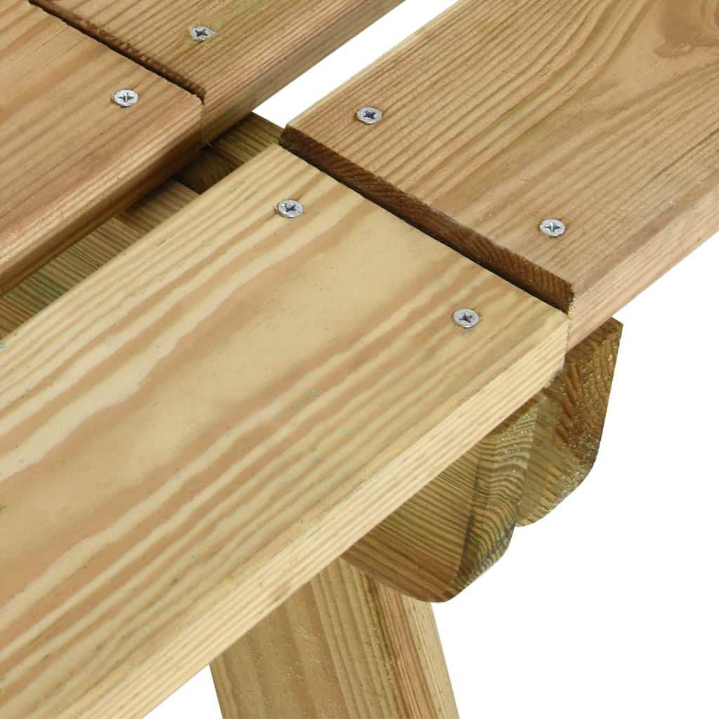 Helloshop26 - Banc de jardin meuble de patio d'extérieur terrasse 160 x 60 x 86 cm bois de pin imprégné - Imagen 6