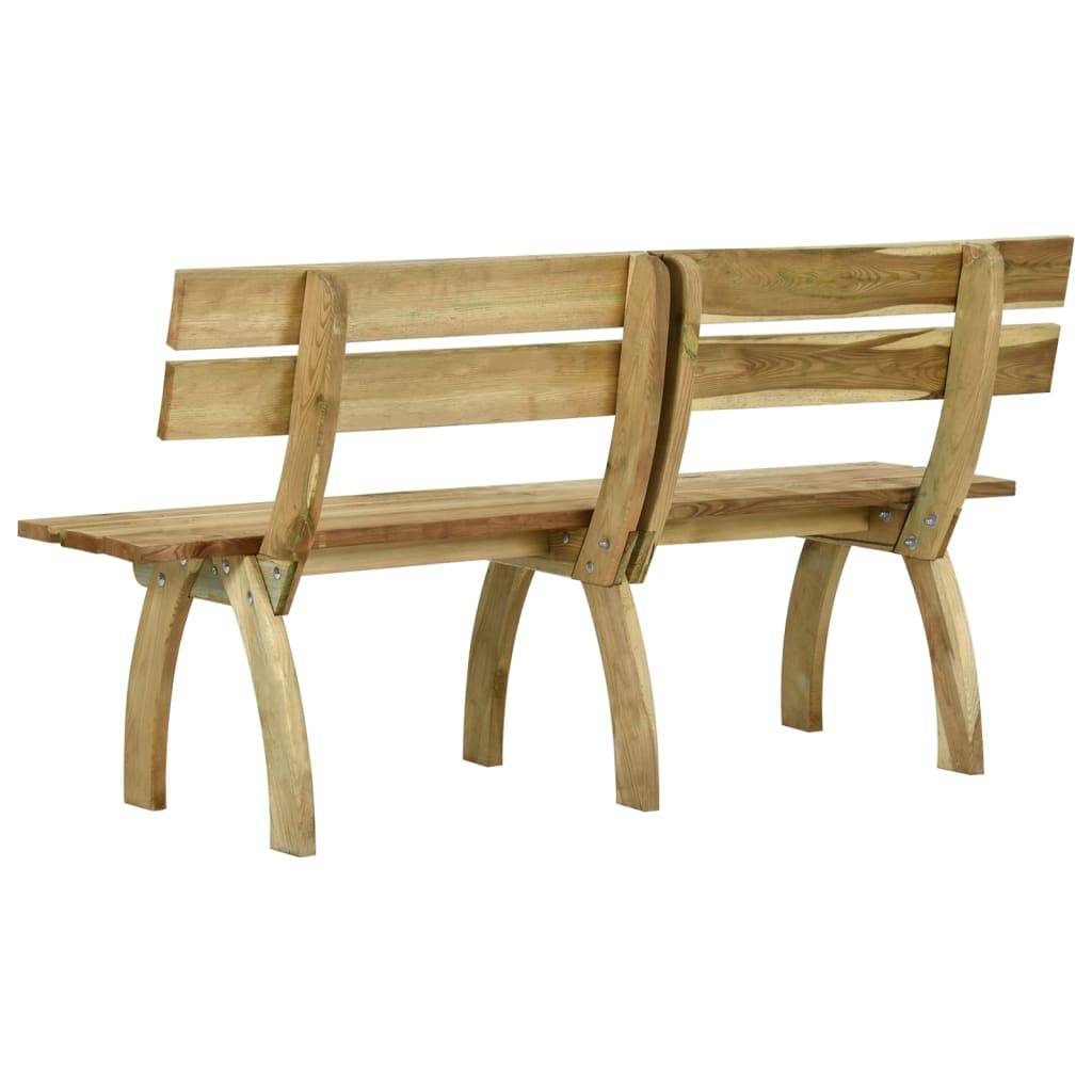 Helloshop26 - Banc de jardin meuble de patio d'extérieur terrasse 160 x 60 x 86 cm bois de pin imprégné - Imagen 4