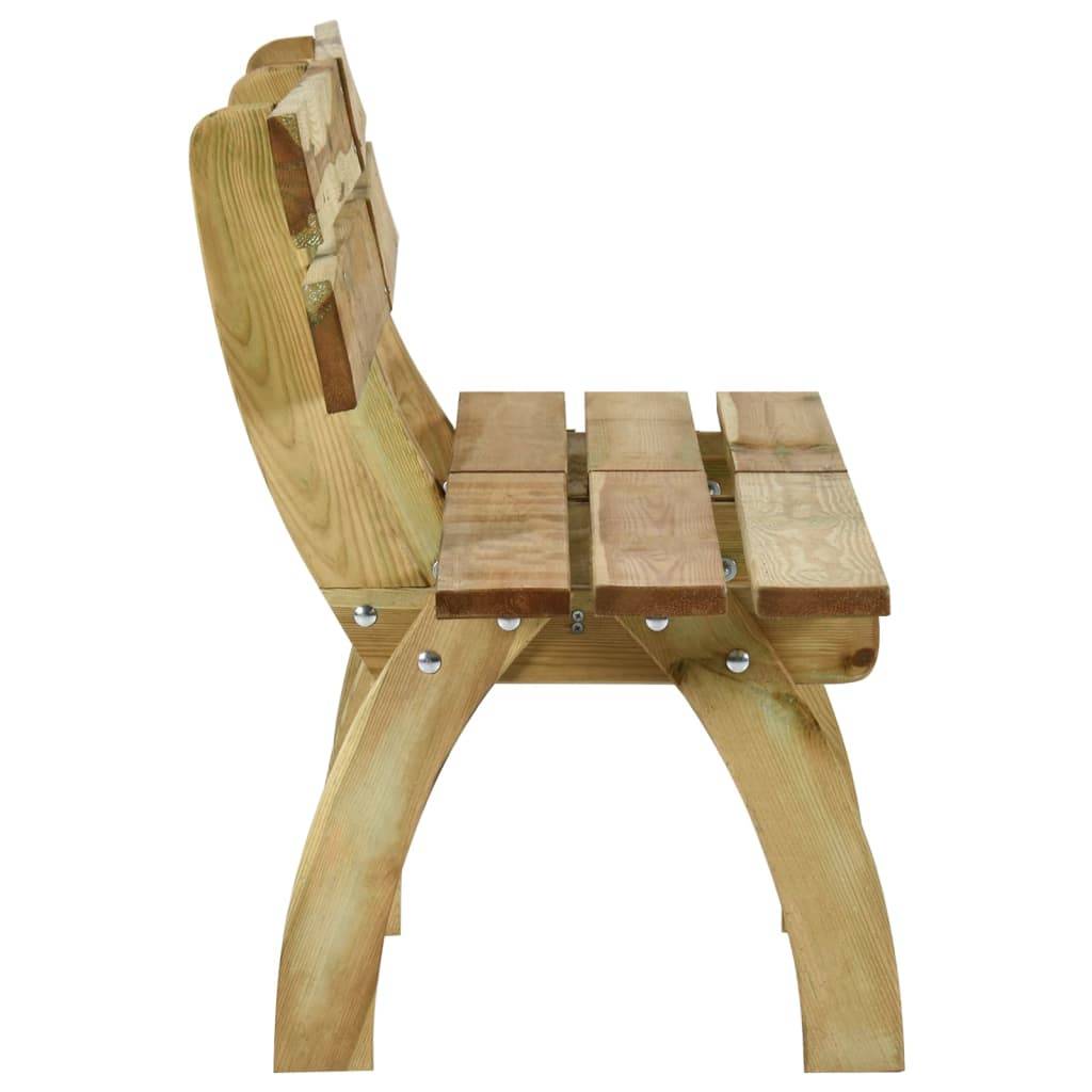 Helloshop26 - Banc de jardin meuble de patio d'extérieur terrasse 160 x 60 x 86 cm bois de pin imprégné - Imagen 3