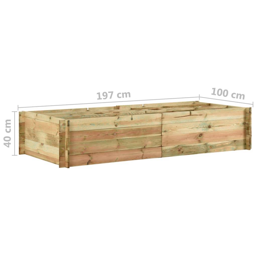 Vidaxl - Jardinière pour légumes Bois de pin imprégné 197x100x40 cm vidaXL 43345 - Imagen 3