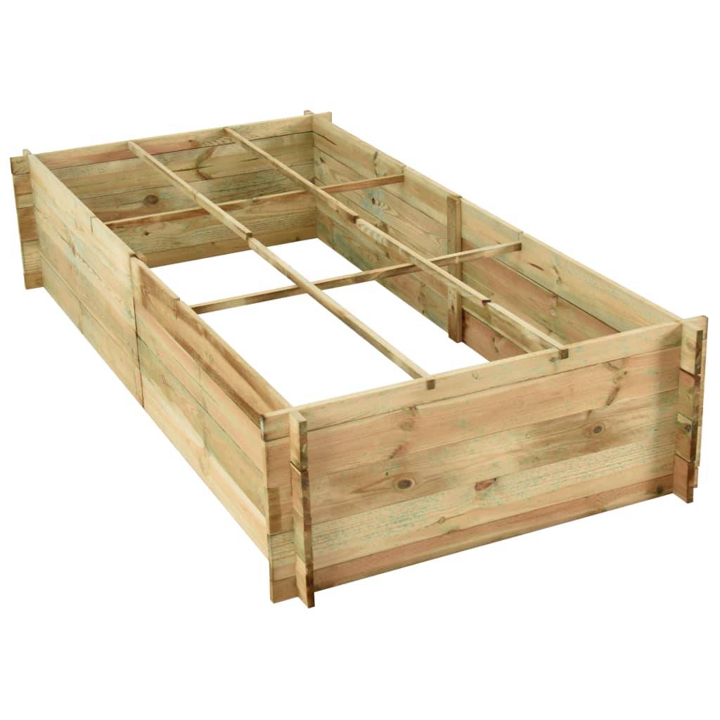 Vidaxl - Jardinière pour légumes Bois de pin imprégné 197x100x40 cm vidaXL 43345 - Imagen 9