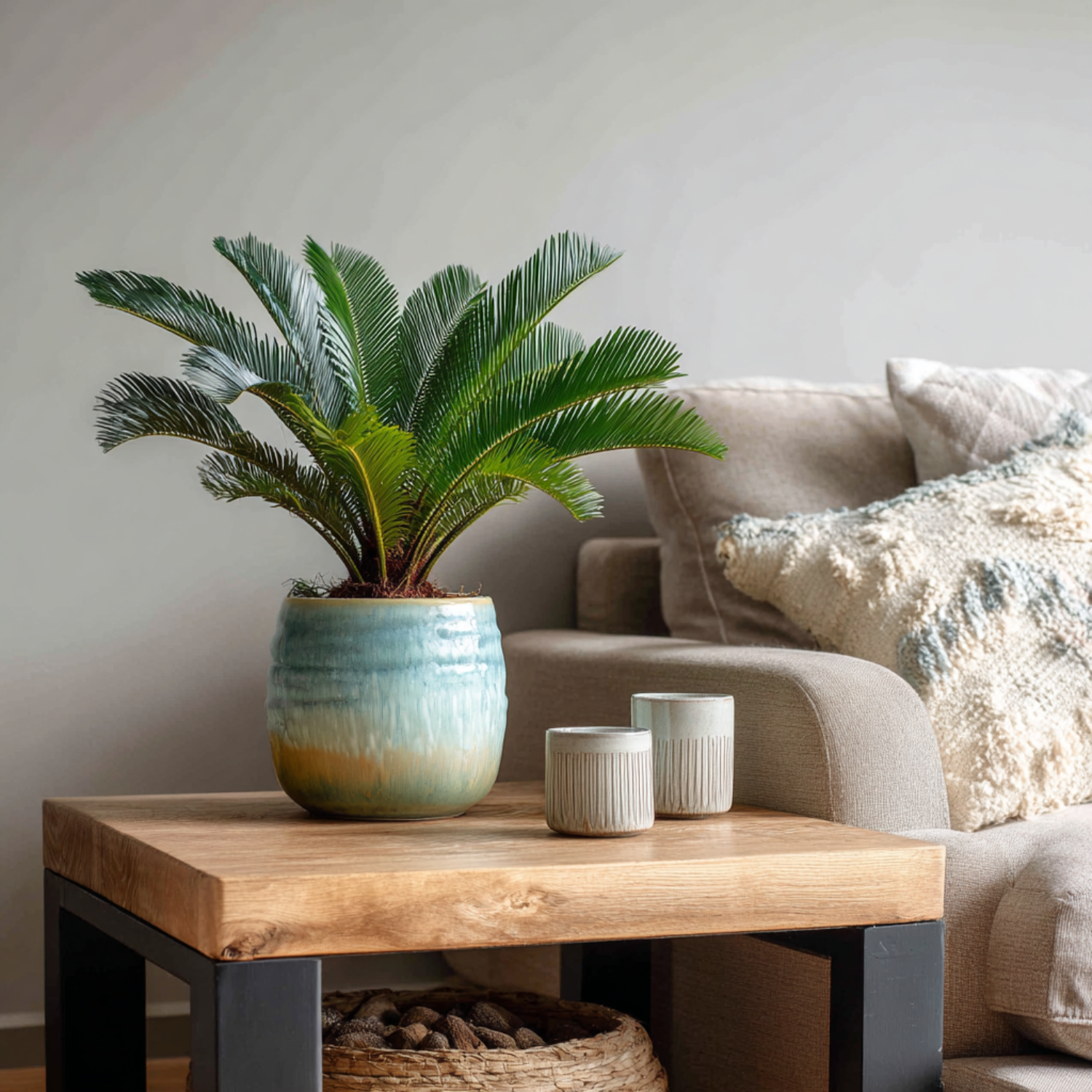 Plant In A Box - Sagou du Japon - Set de 2 - Cycas revoluta - Hauteur 45-60cm - ⌀15cm - Image 3