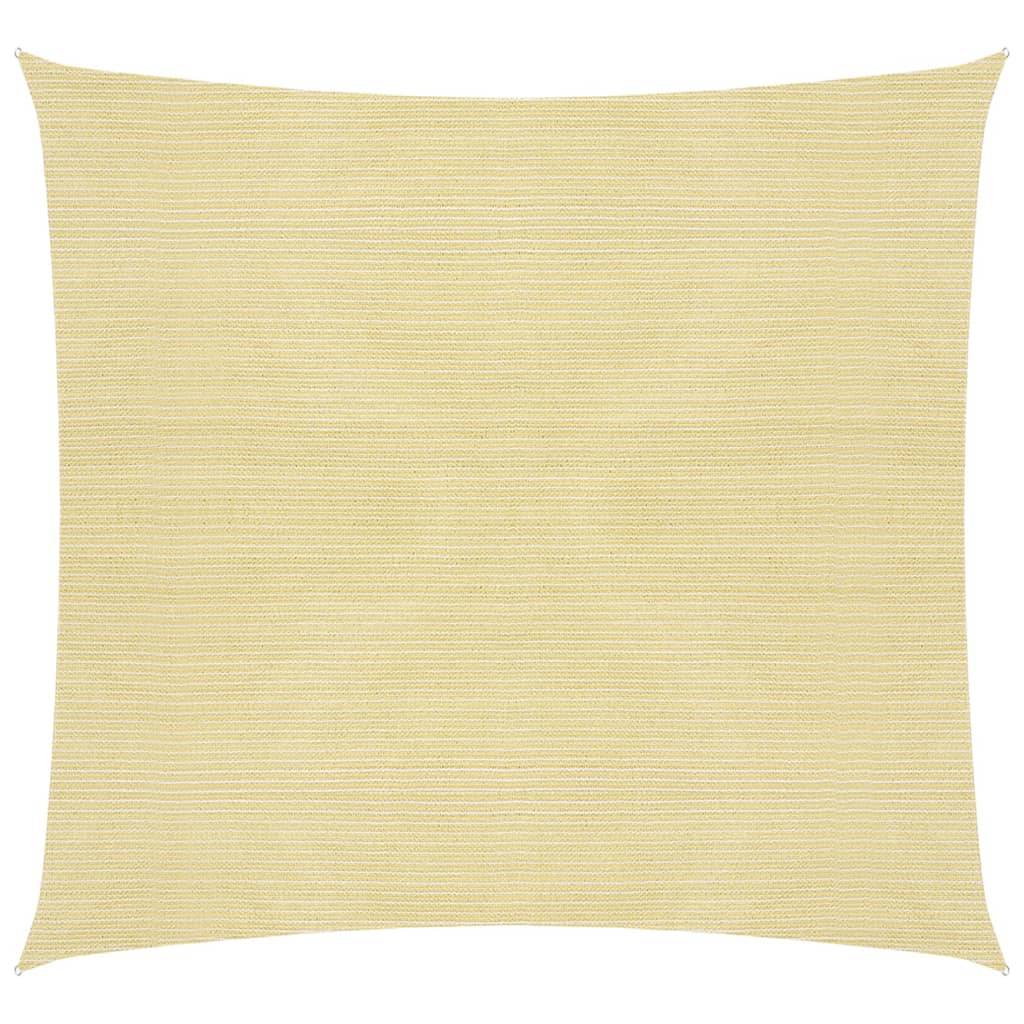 Voile d'ombrage parasol en PEHD carré 3,6 x 3,6 m beige - Imagen 5