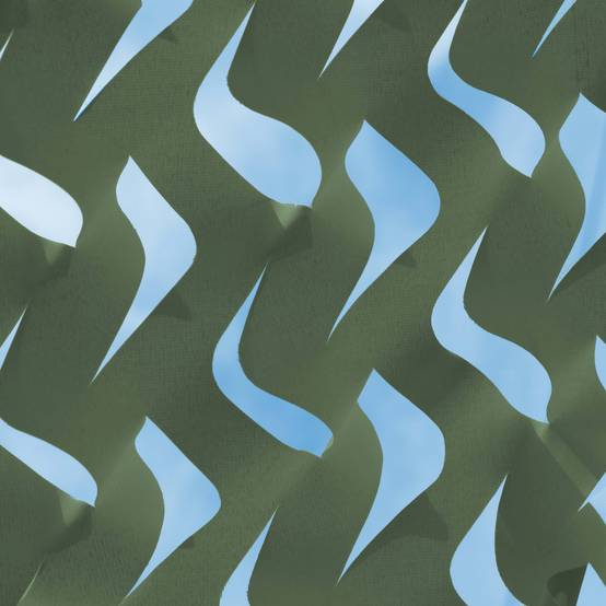 Oviala - Voile d'ombrage réversible "Camouflage" 3 x 4m vert Arcy - Oviala - Imagen 4