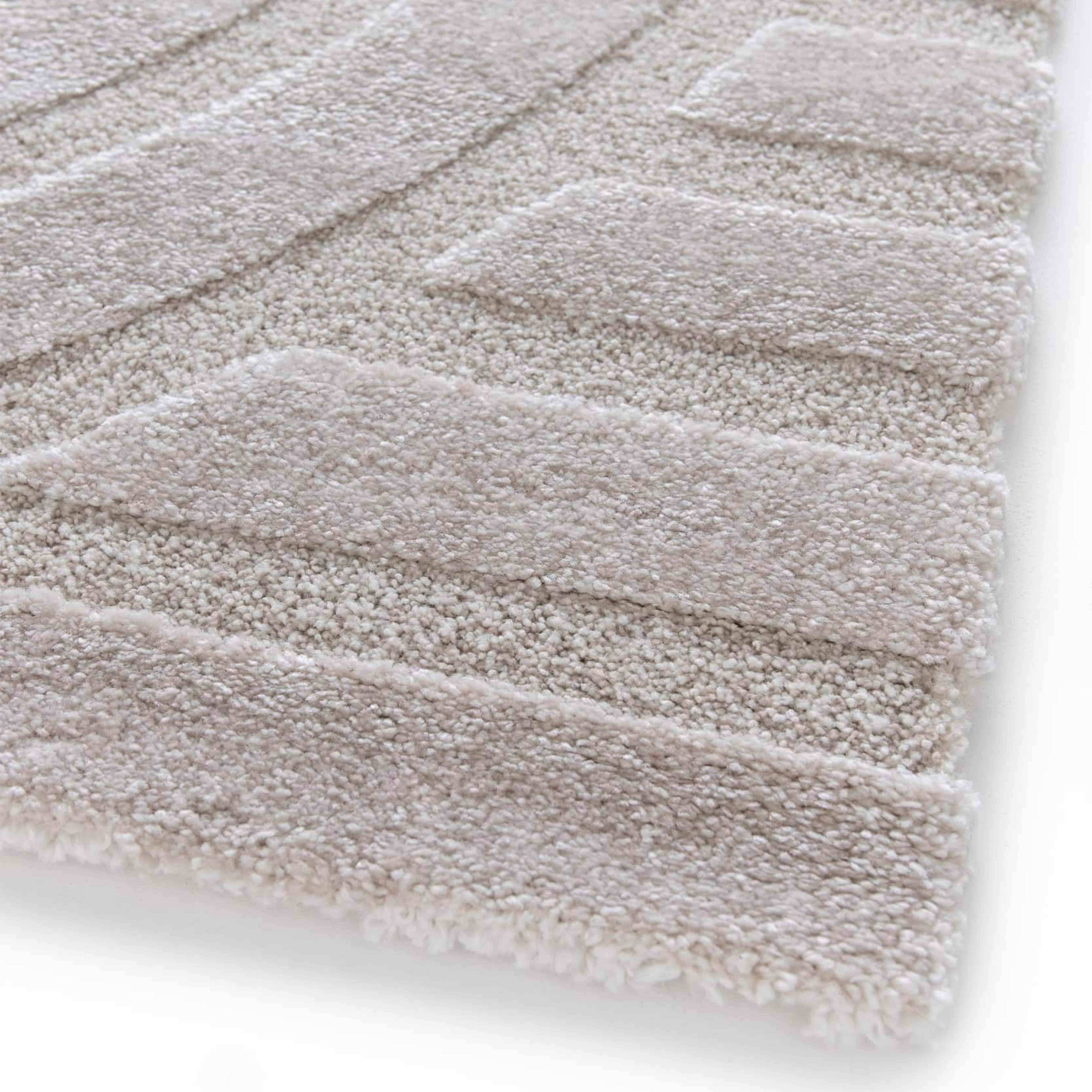 Oviala - Tapis rectangulaire à poils ras motif contemporain beige 120 x 170 cm Arche - Oviala - Imagen 4